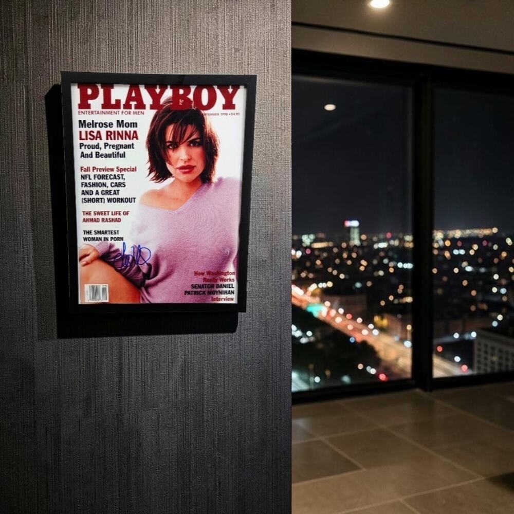Lisa Rinna Signed Autograph Playboy Cover Picture 11X14 Framed with COA